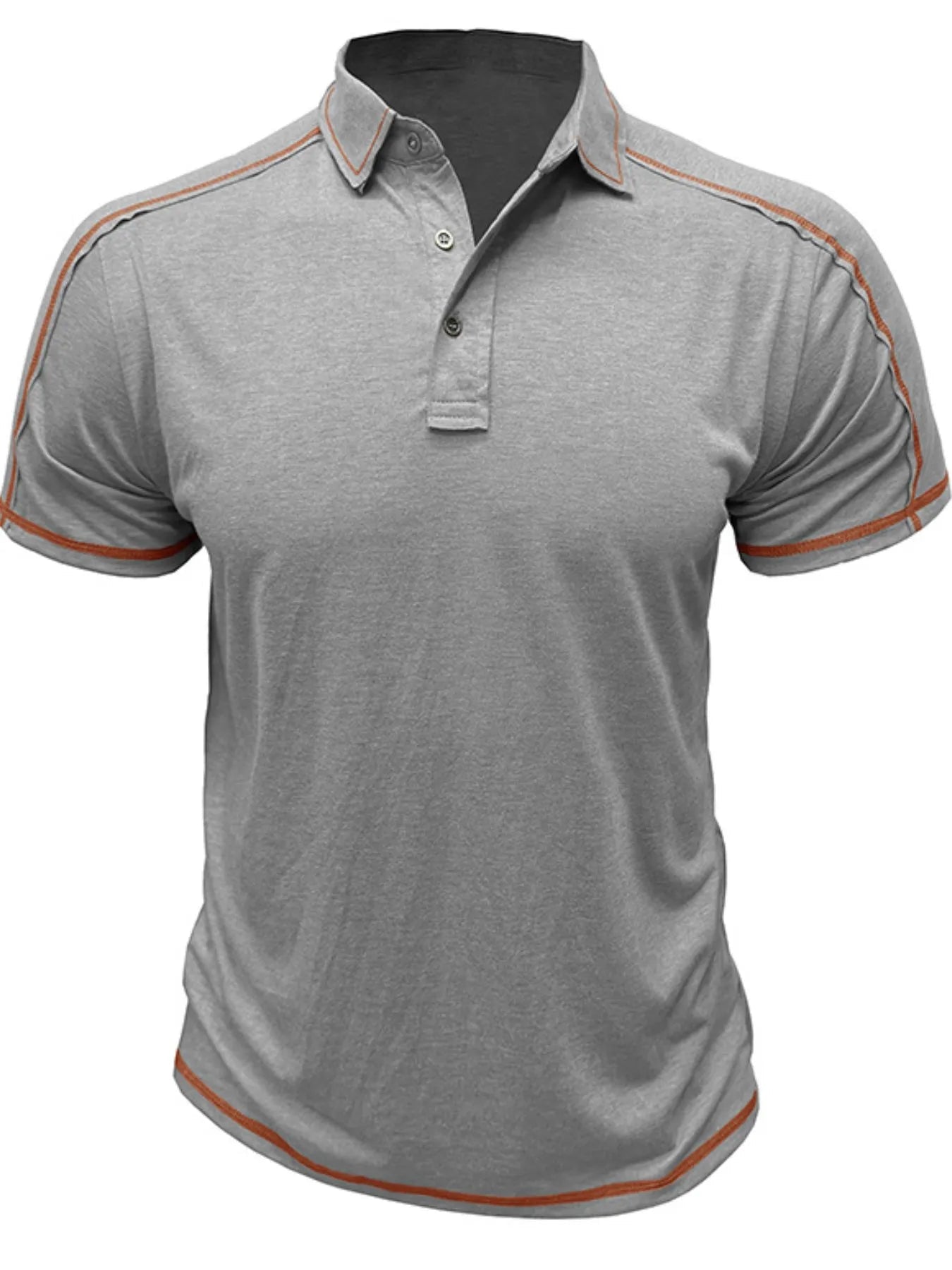 Men's Collared Neck Polo Shirt with Contrast Piping