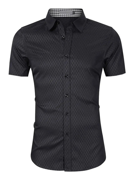 Men's Collared Neck Short Sleeve Shirt