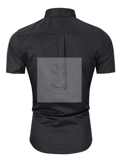 Men's Collared Neck Short Sleeve Shirt
