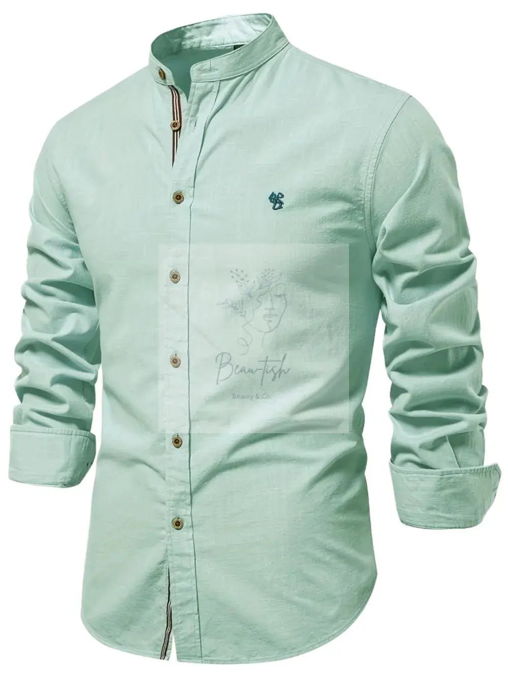 Men's Full Size Button Down Embroidered Shirt Plus Size