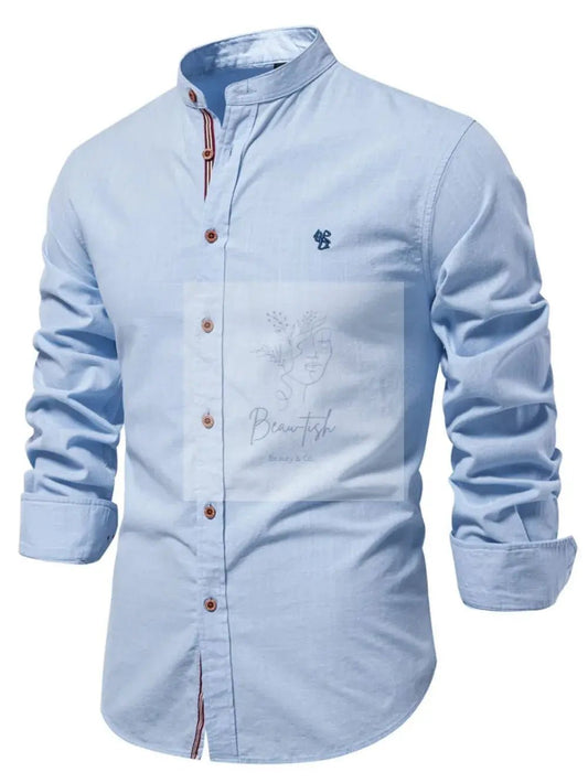 Men's Full Size Button Down Embroidered Shirt Plus Size