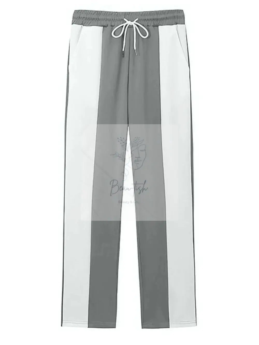 Men's Full Size Drawstring Contrast Pants Plus Size