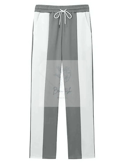 Men's Full Size Drawstring Contrast Pants Plus Size