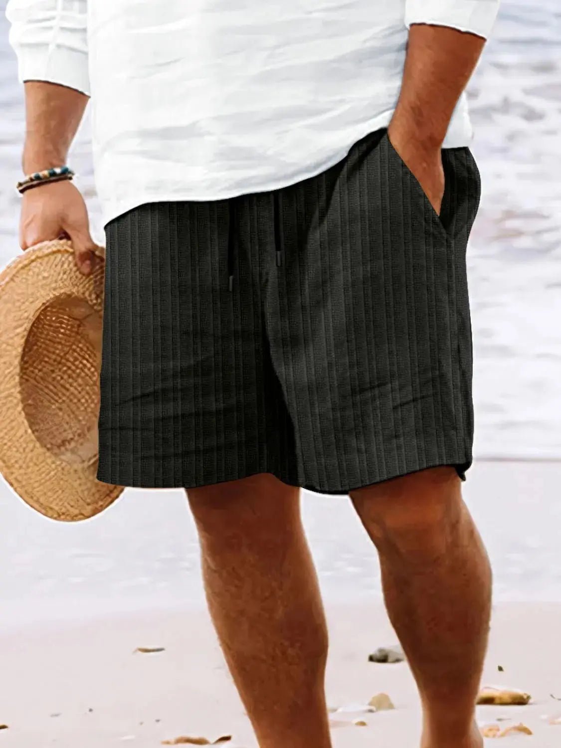 Men's Full Size Drawstring Shorts with Pockets Plus Size