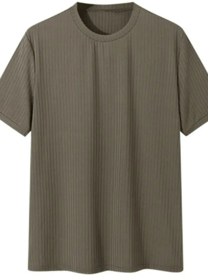 Men's Full Size Round Neck Short Sleeve T-Shirt Plus Size