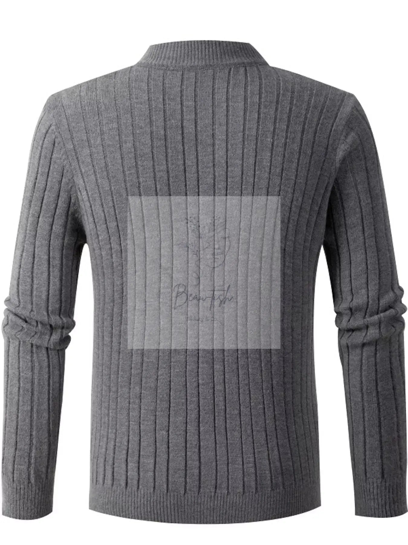 Men's Full Size Slim Fit Cable Knit Half Zip Sweater Plus Size