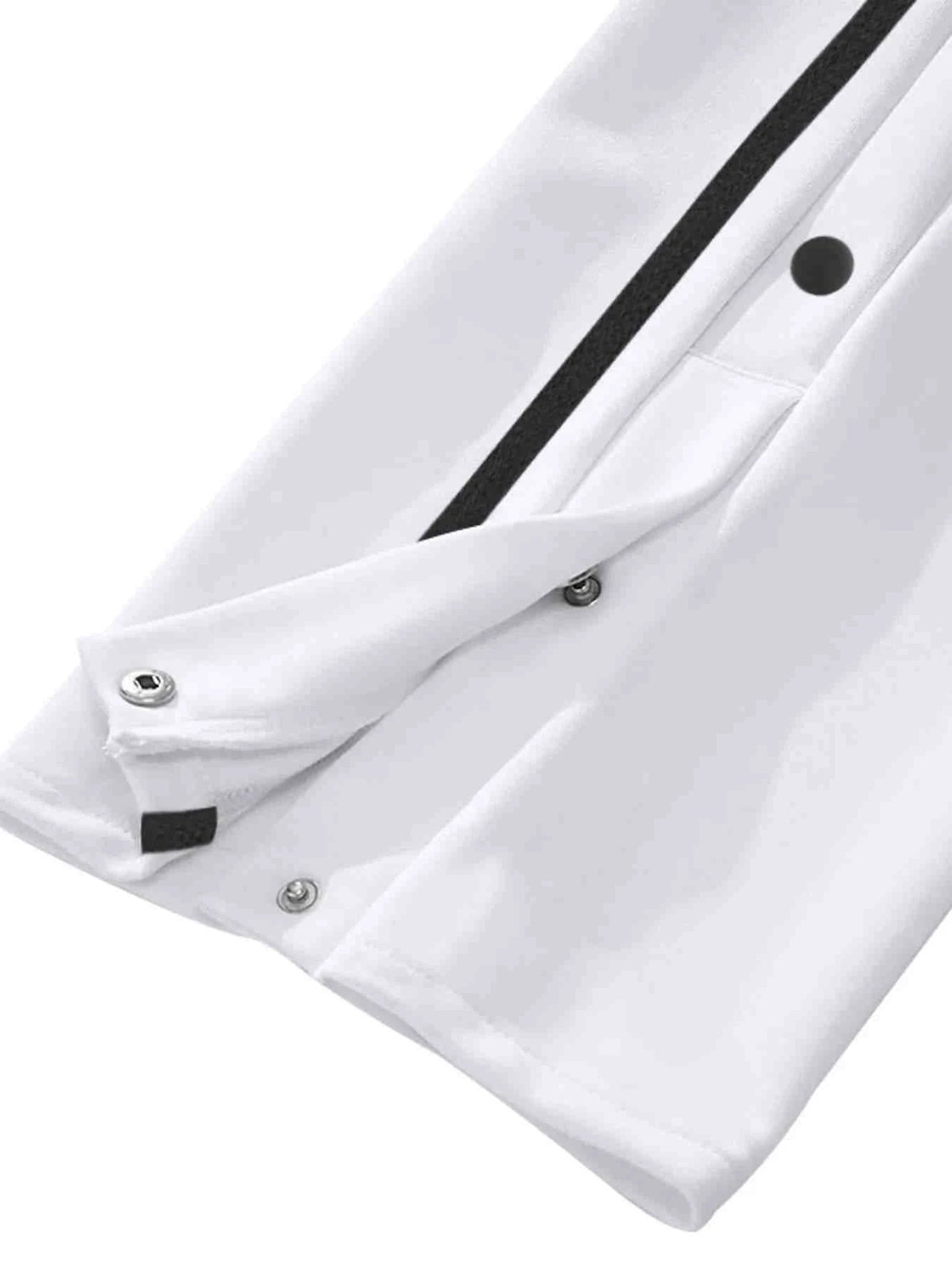 Men's Full Size Snap-Button Pants with Side Stripe Detail Plus Size