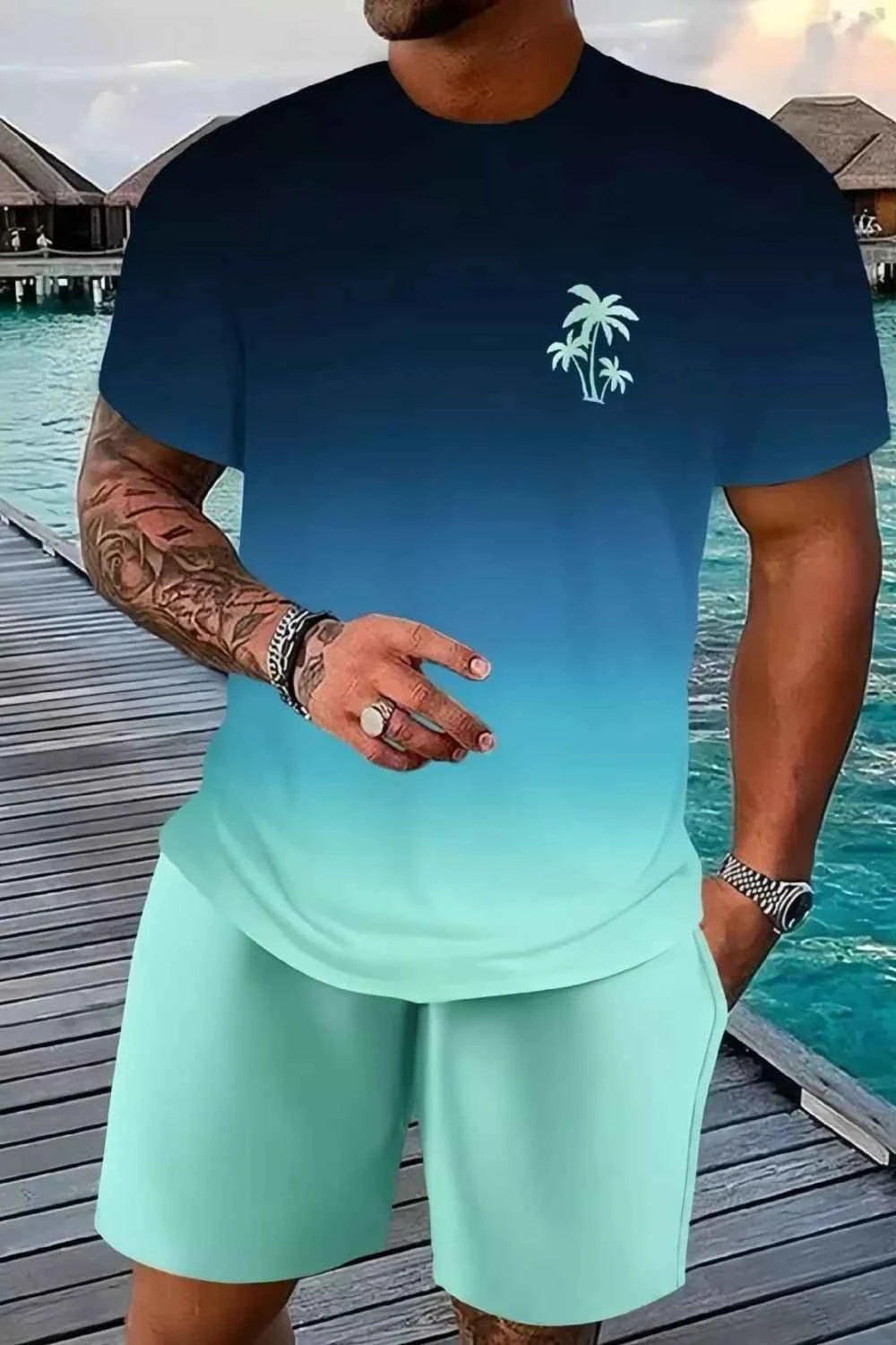 Tropical Polyester Tee Set
