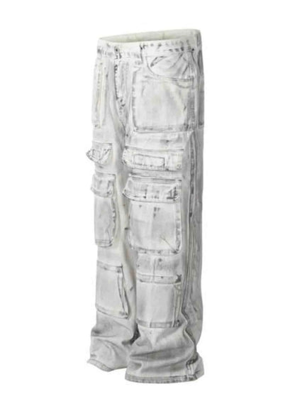 Men's Multi-Pocket Cargo Denim Jeans