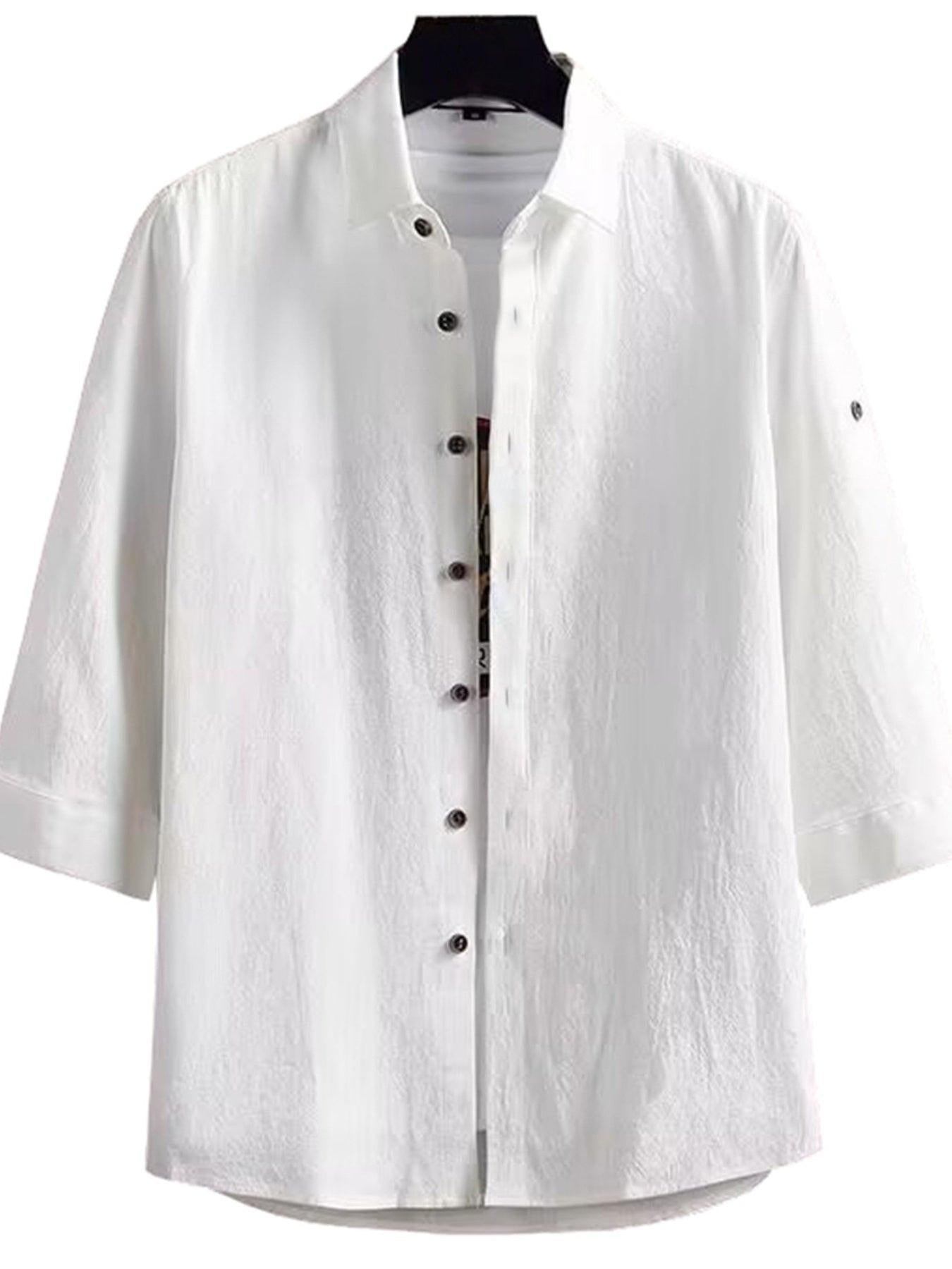 Men's Plus Size Casual Button-Down Shirt