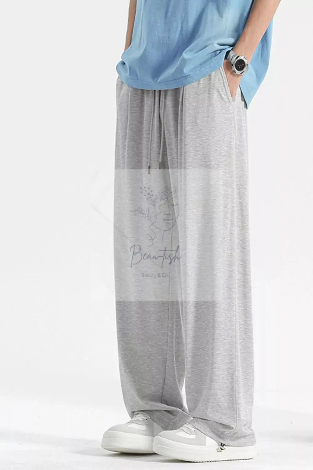 Men's Plus Size Casual Loose Fit Drawstring Sweatpants