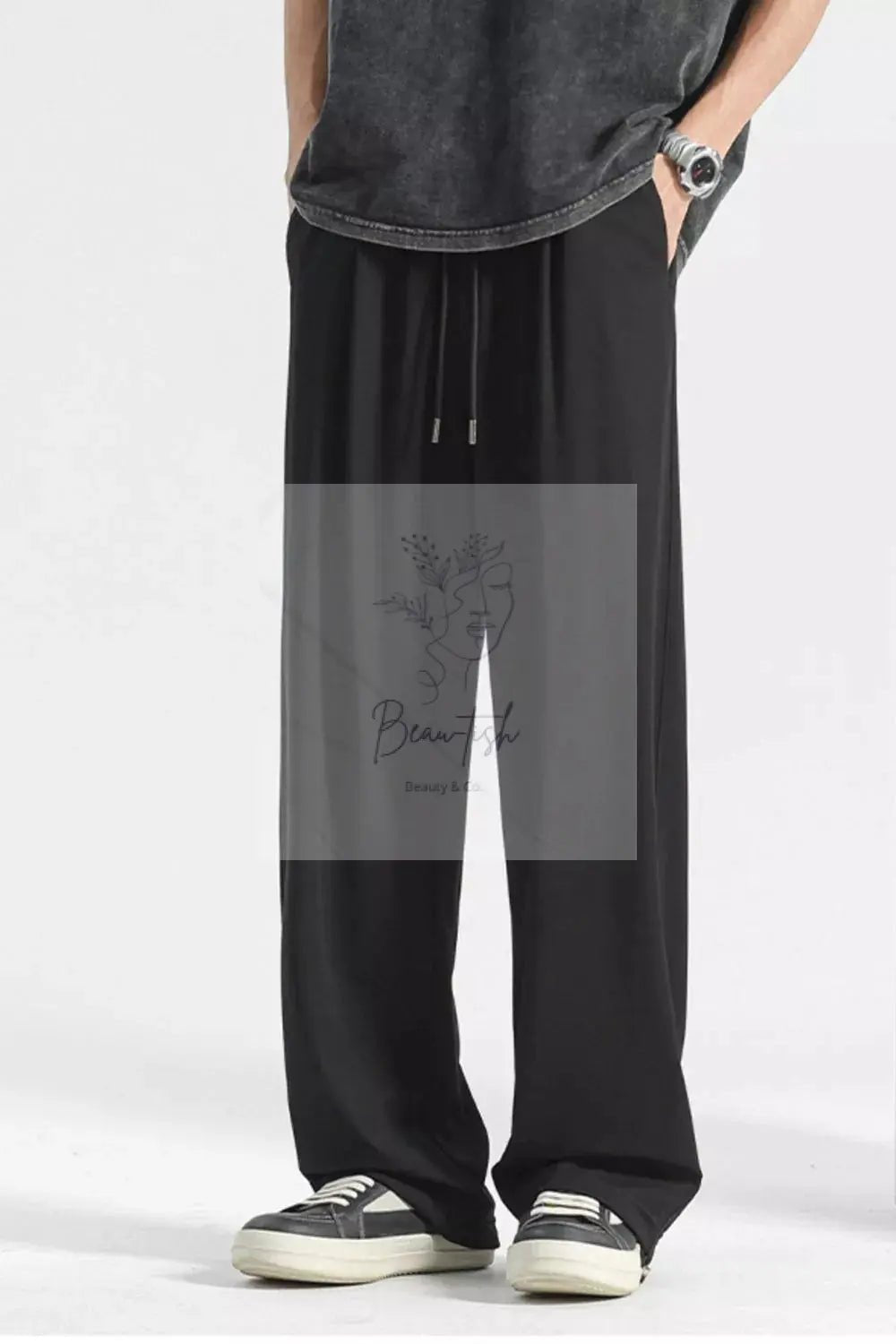 Men's Plus Size Casual Loose Fit Drawstring Sweatpants