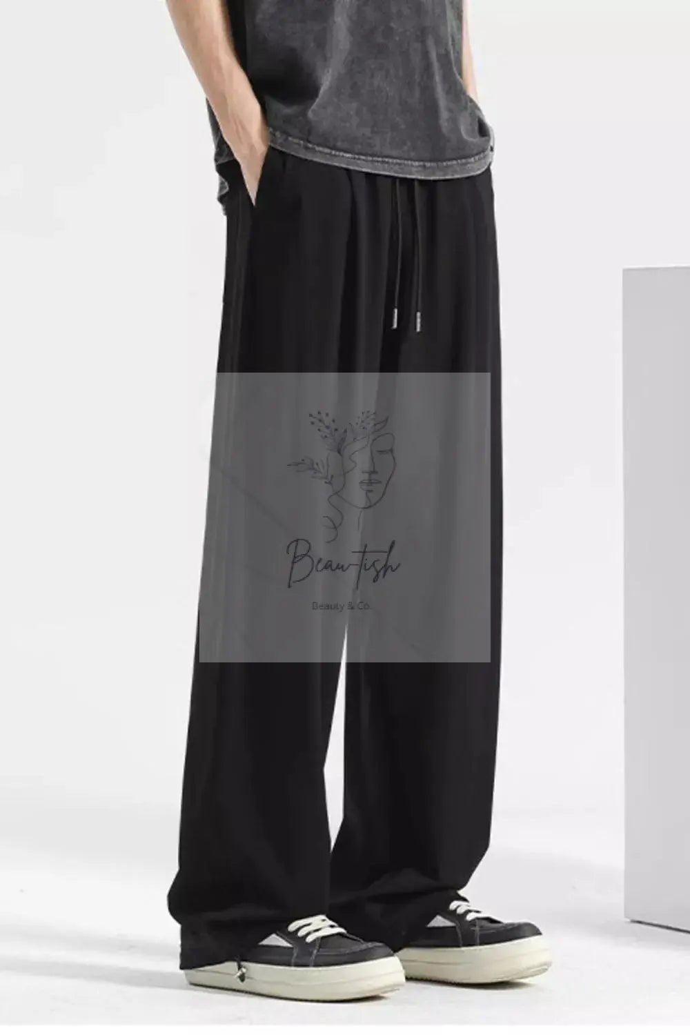 Men's Plus Size Casual Loose Fit Drawstring Sweatpants