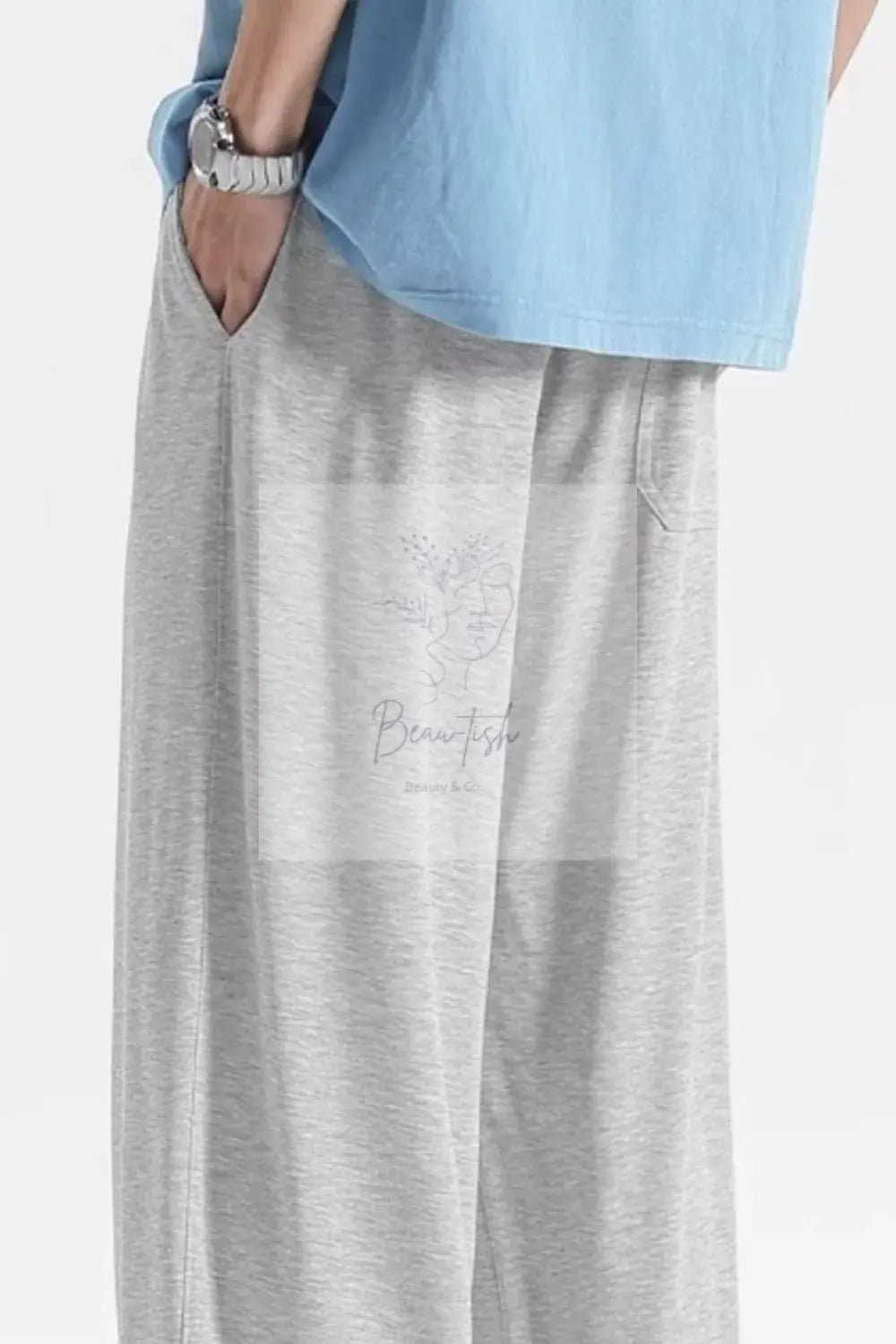 Men's Plus Size Casual Loose Fit Drawstring Sweatpants
