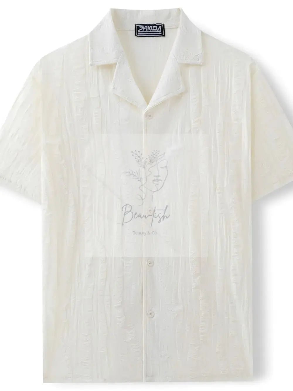 Men's Plus Size Collared Neck Short Sleeve Shirt