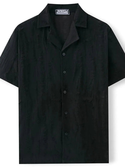 Men's Plus Size Collared Neck Short Sleeve Shirt