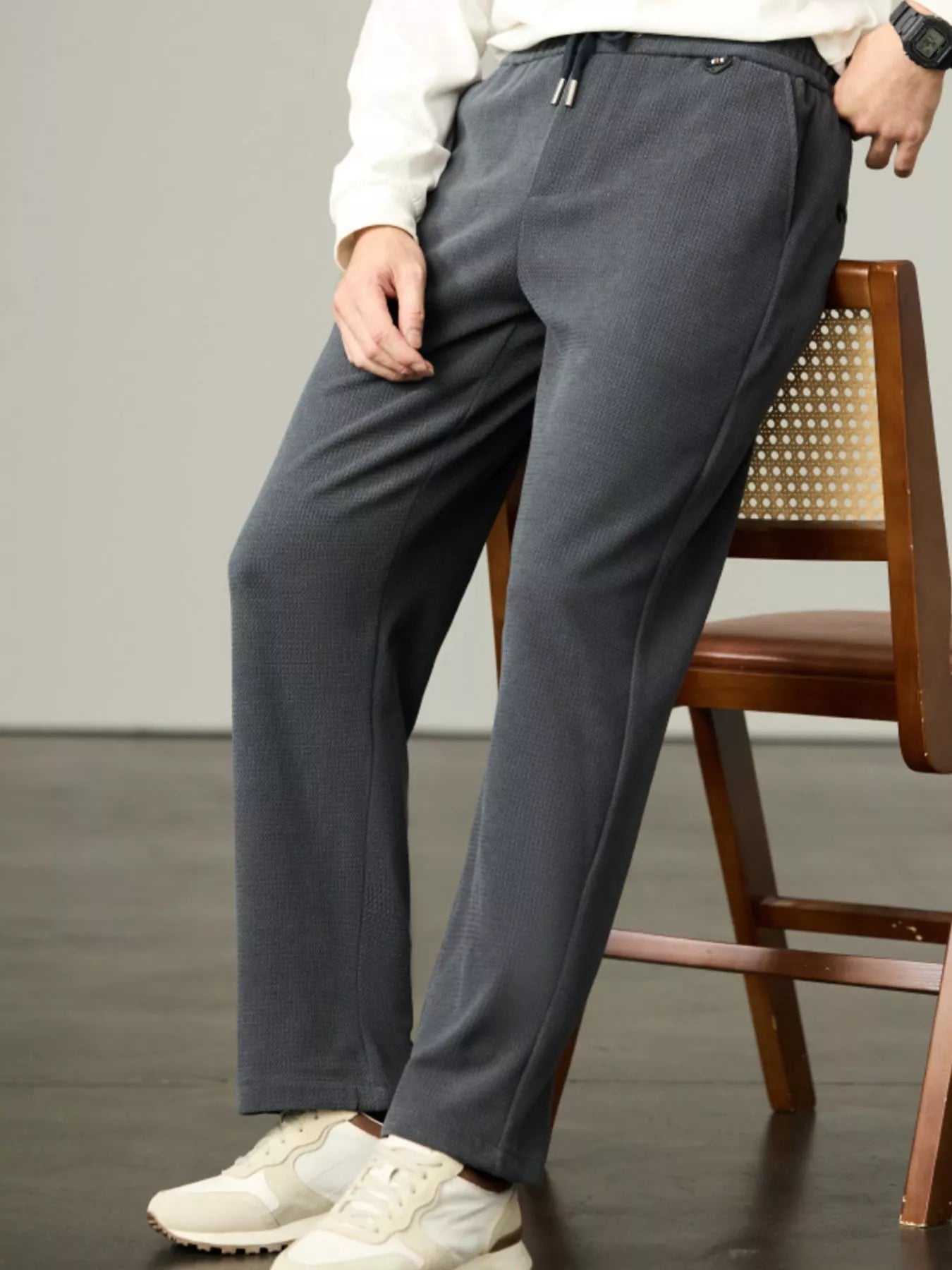 Men's Plus Size Drawstring Wide Leg Pants