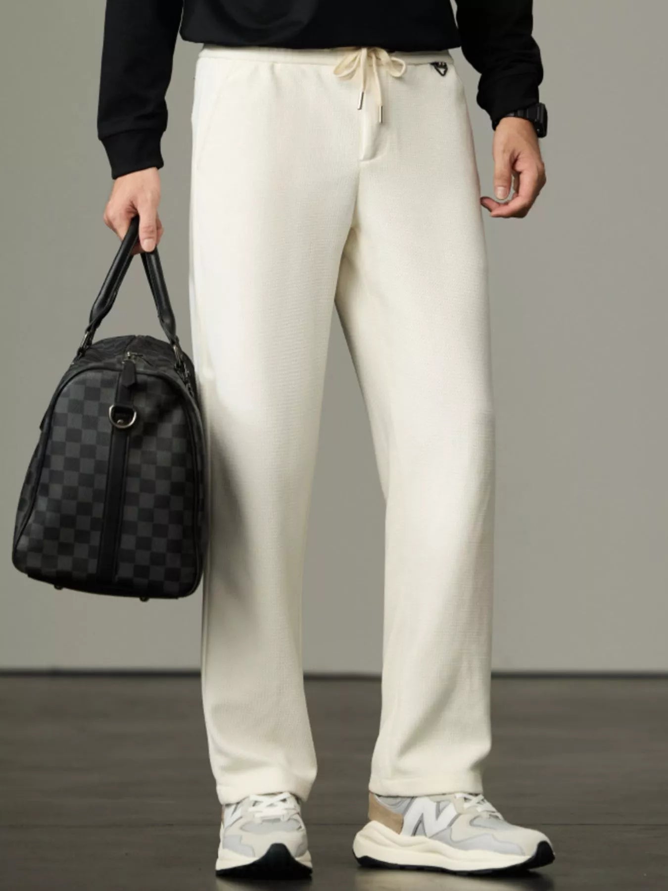 Men's Plus Size Drawstring Wide Leg Pants