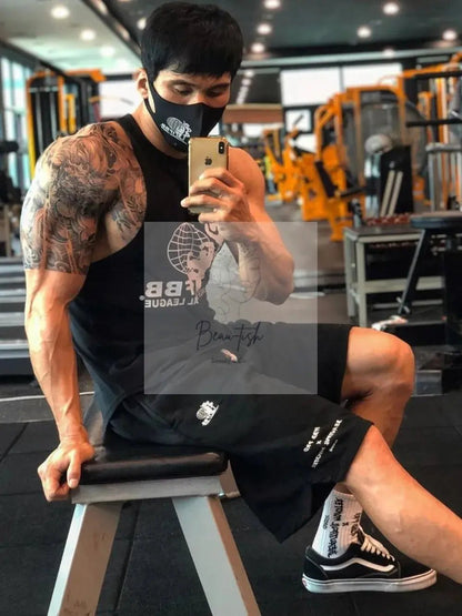 Men's Plus Size Graphic Drawstring Active Shorts