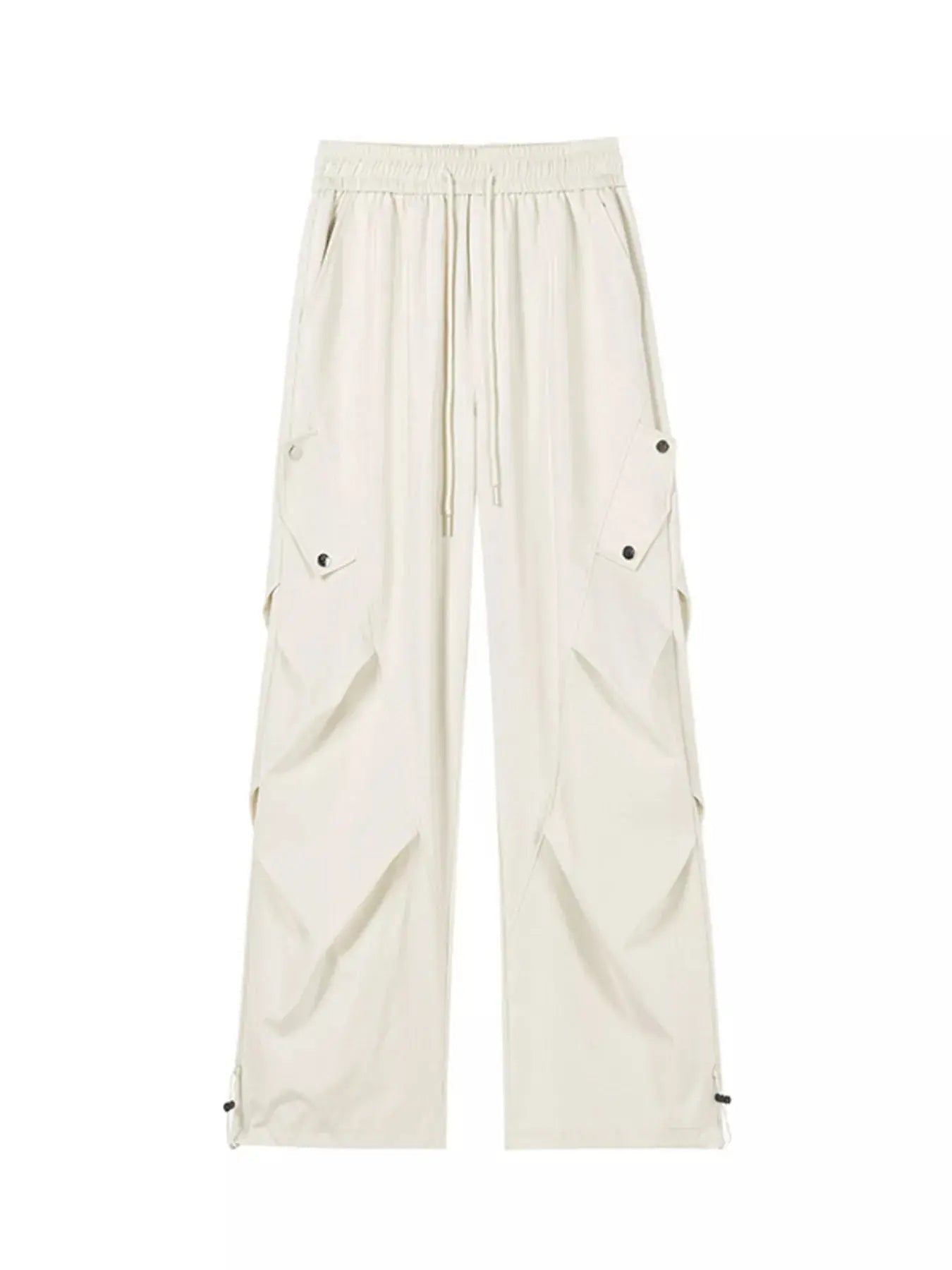 Men's Plus Size Loose Fit Cargo Pants with Drawstring