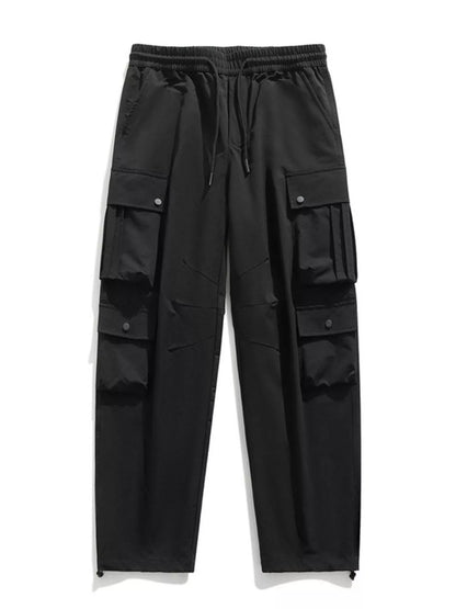 Men's Plus Size Loose Fit Multi-Pocket Cargo Pants