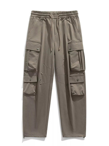Men's Plus Size Loose Fit Multi-Pocket Cargo Pants