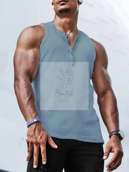 Men's Plus Size Ribbed Tank