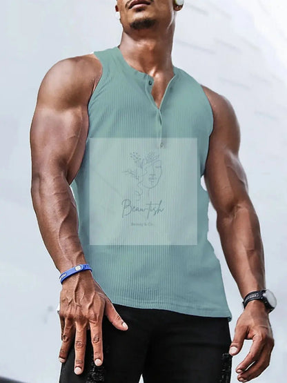Men's Plus Size Ribbed Tank