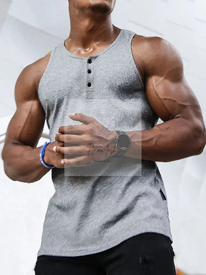 Men's Plus Size Ribbed Tank