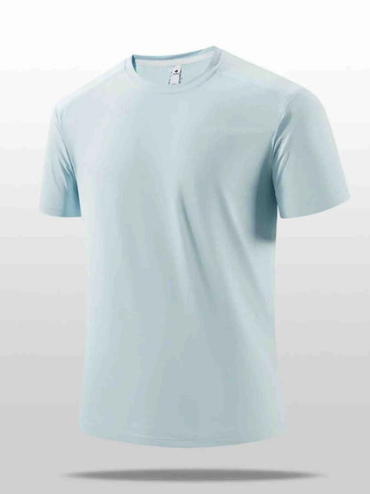 Men's Plus Size Round Neck Short Sleeve Active T-Shirt