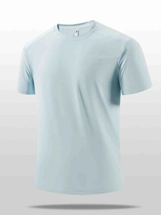 Men's Plus Size Round Neck Short Sleeve Active T-Shirt