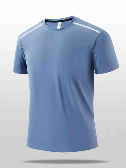 Men's Plus Size Round Neck Short Sleeve Active T-Shirt