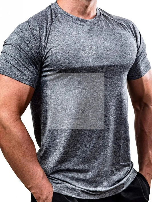 Men's Plus Size Round Neck Short Sleeve T-Shirt
