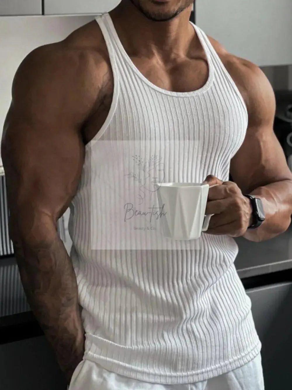 Men's Plus Size Round Neck Tank