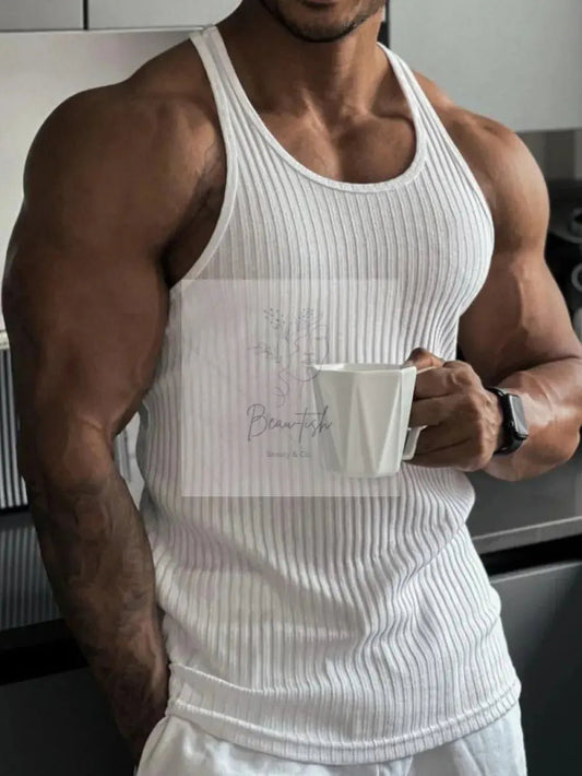 Men's Plus Size Round Neck Tank