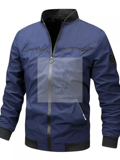 Men's Plus Size Zip Up Bomber Jacket