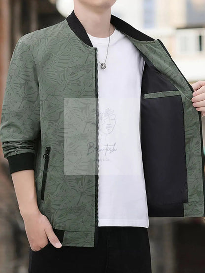 Men's Plus Size Zip Up Lightweight Bomber Jacket