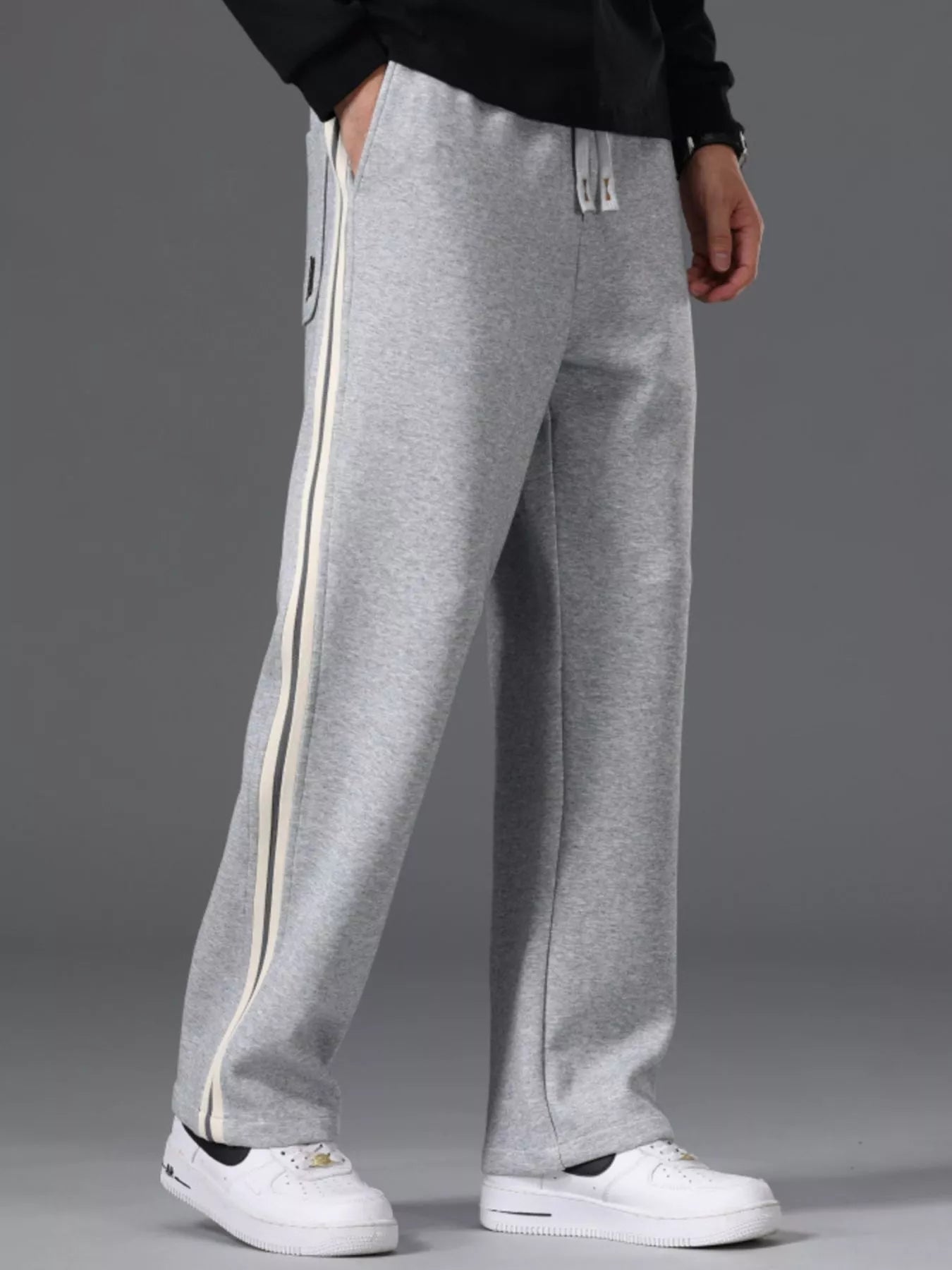 Men's Side Striped Casual Drawstring Pants