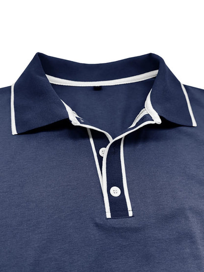 Men's Slim Fit Polo Shirt with Contrast Trim