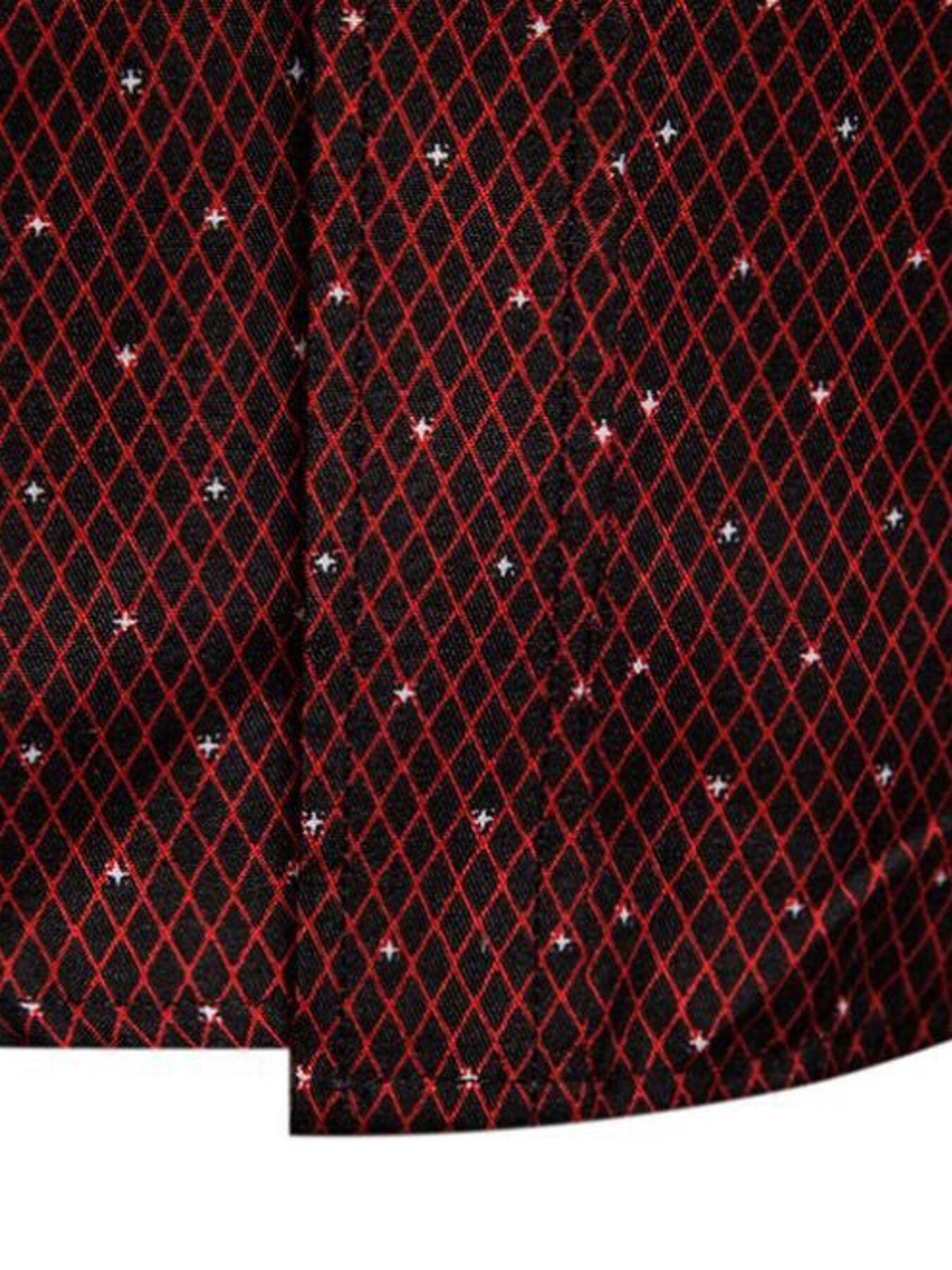 Men's Slim Fit Short Sleeve Dotted Shirt