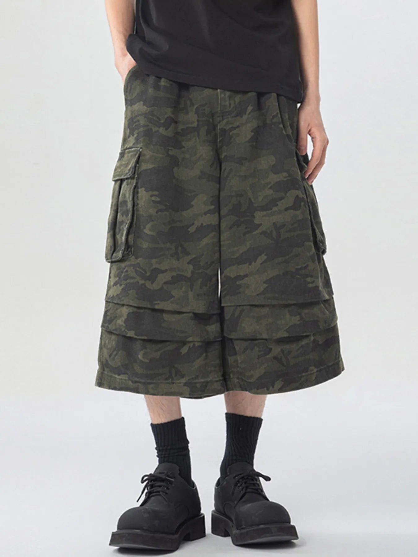 Men's Urban Camo Wide Leg Cargo Pants