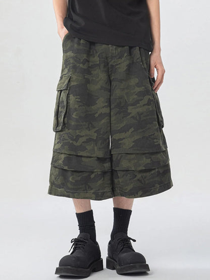 Men's Urban Camo Wide Leg Cargo Pants