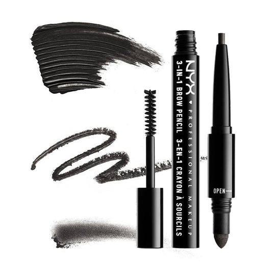 NYX 3-In-1 Brow Pencil Black