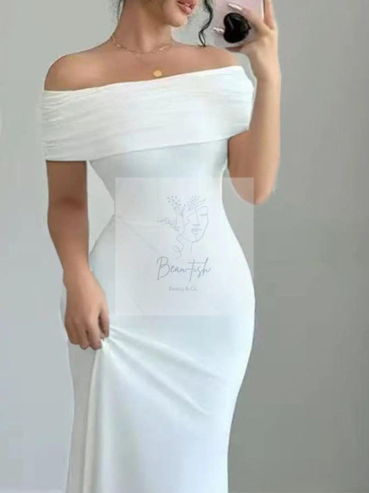 Off-Shoulder Bodycon Maxi Dress