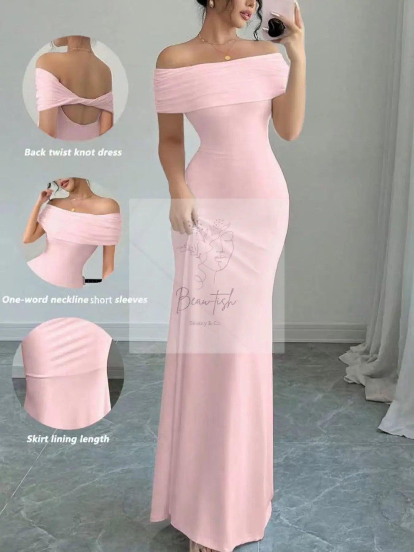 Off-Shoulder Bodycon Maxi Dress