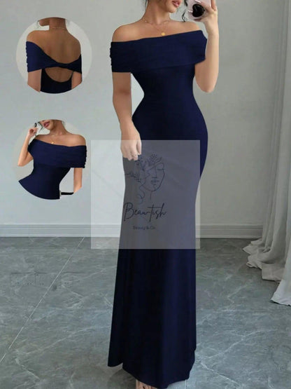 Off-Shoulder Bodycon Maxi Dress