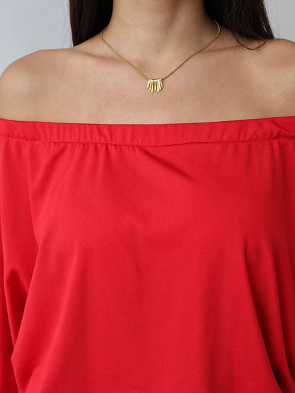 Off - Shoulder Ruched Bodycon Mini Dress
