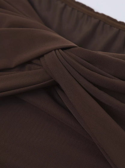 Off - Shoulder Ruched Maxi Dress
