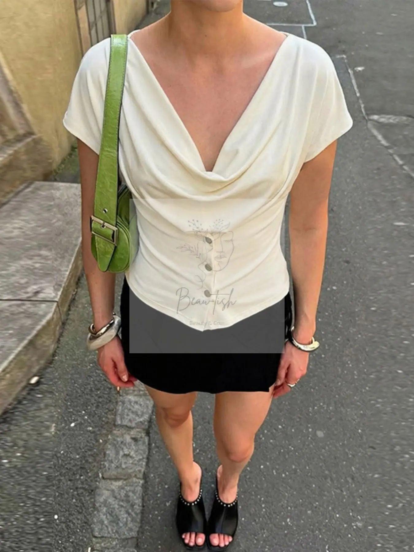 Off-Shoulder Slim Fit Blouse