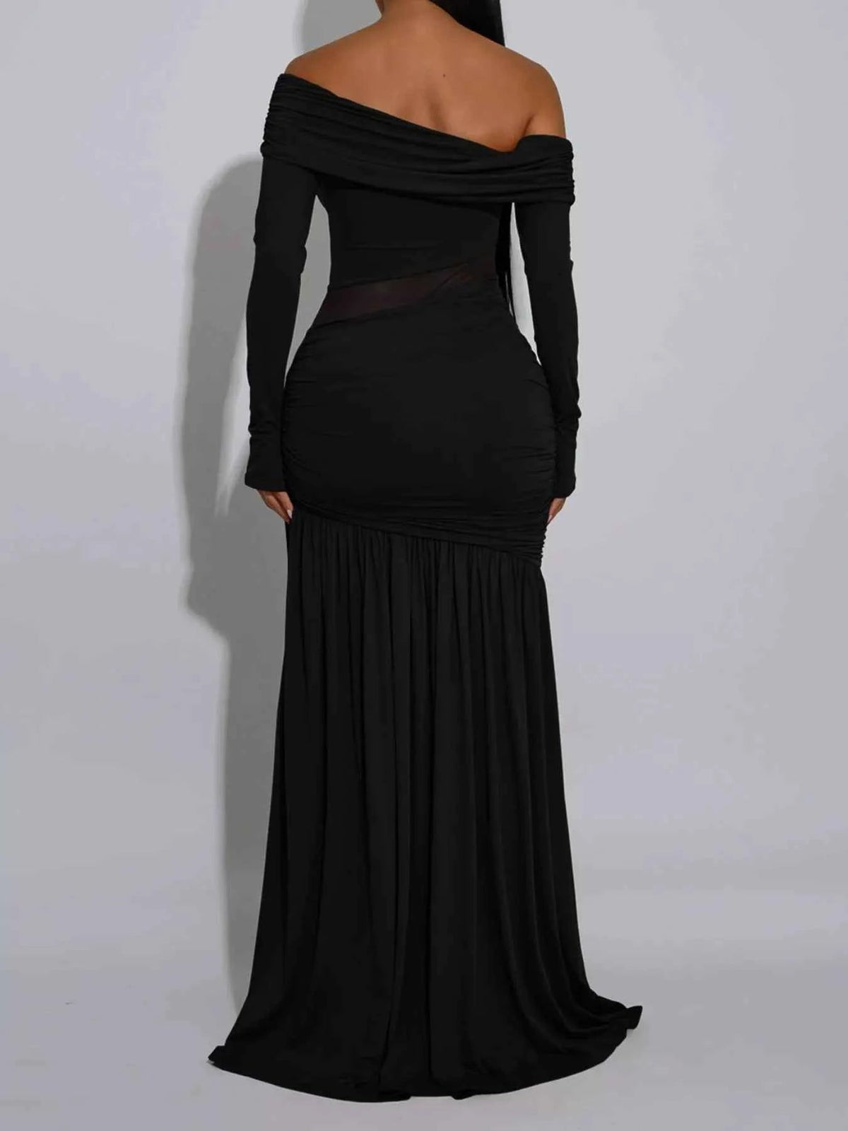Off Shoulder Slit Maxi Dress